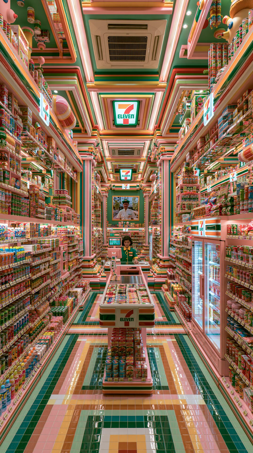 a 7-eleven themed immersive room inside 4AM Bangkok